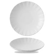 Alchemy Abstract White Coupe Bowl 10.5"