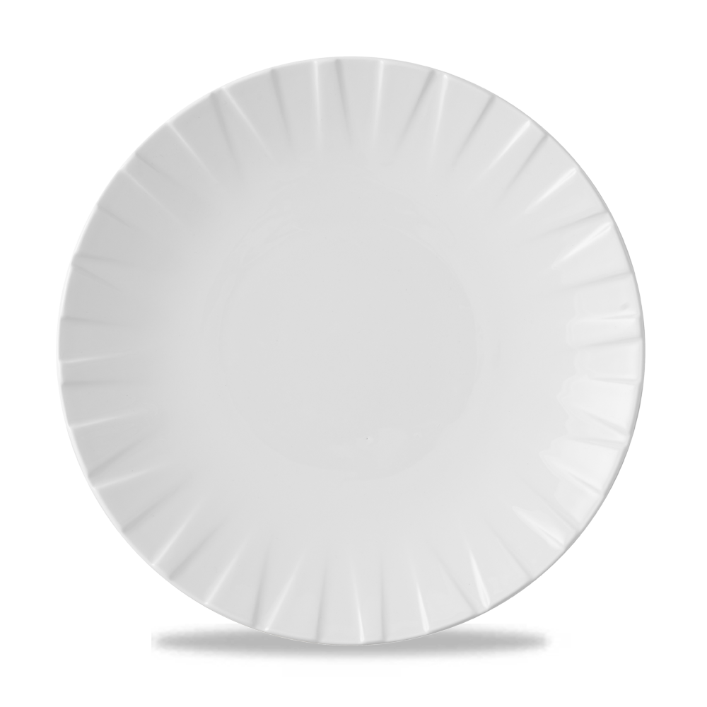 Alchemy Abstract White Coupe Plate 10 5/8"