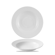 Alchemy Abstract White Bowl 9 3/4"