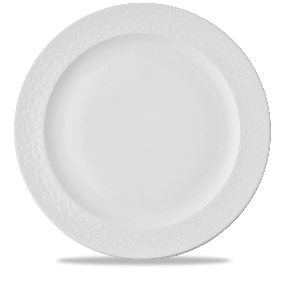 Alchemy Abstract White Service Plate 13"