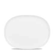 Alchemy Moonstone Oval White Plate 11.25 X 8.25"