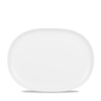 Alchemy Moonstone Oval White Plate 11.25 X 8.25"