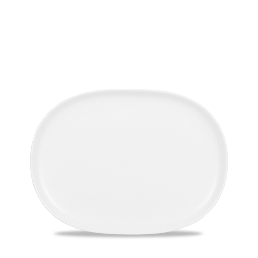 Churchill Alchemy Moonstone Oval White Plate 19 x 14.5cm
