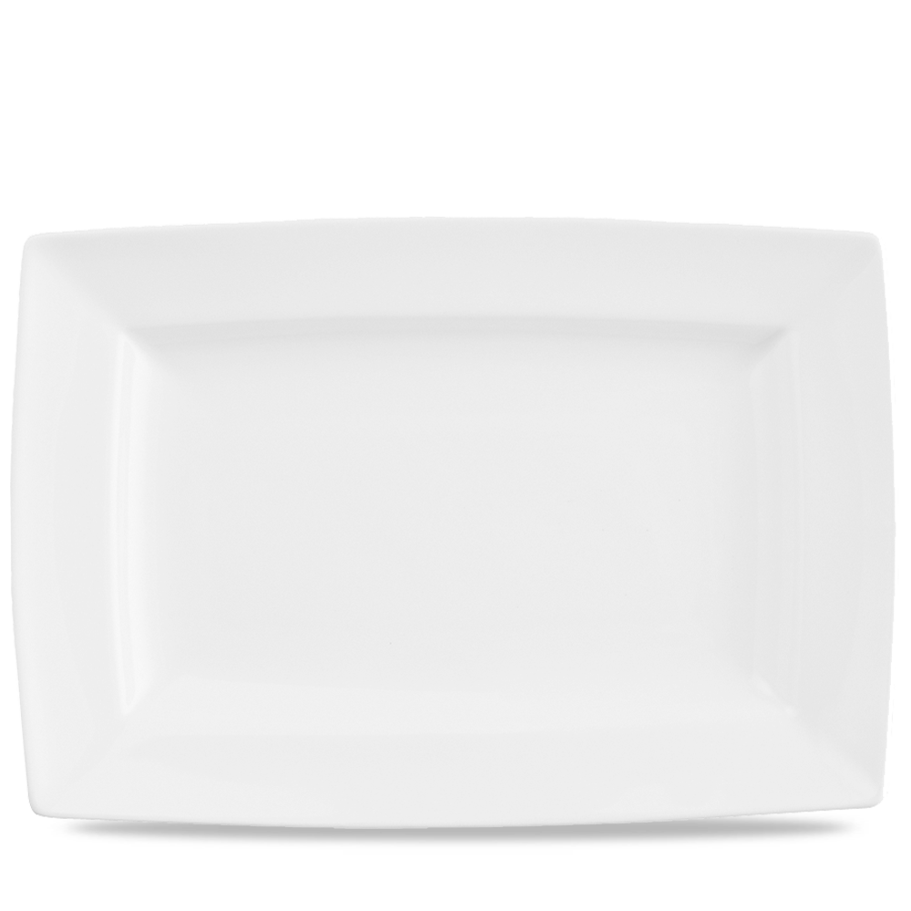 Alchemy Energy White Rectangular Plate 13"