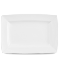 Alchemy Energy White Rectangular Plate 13"