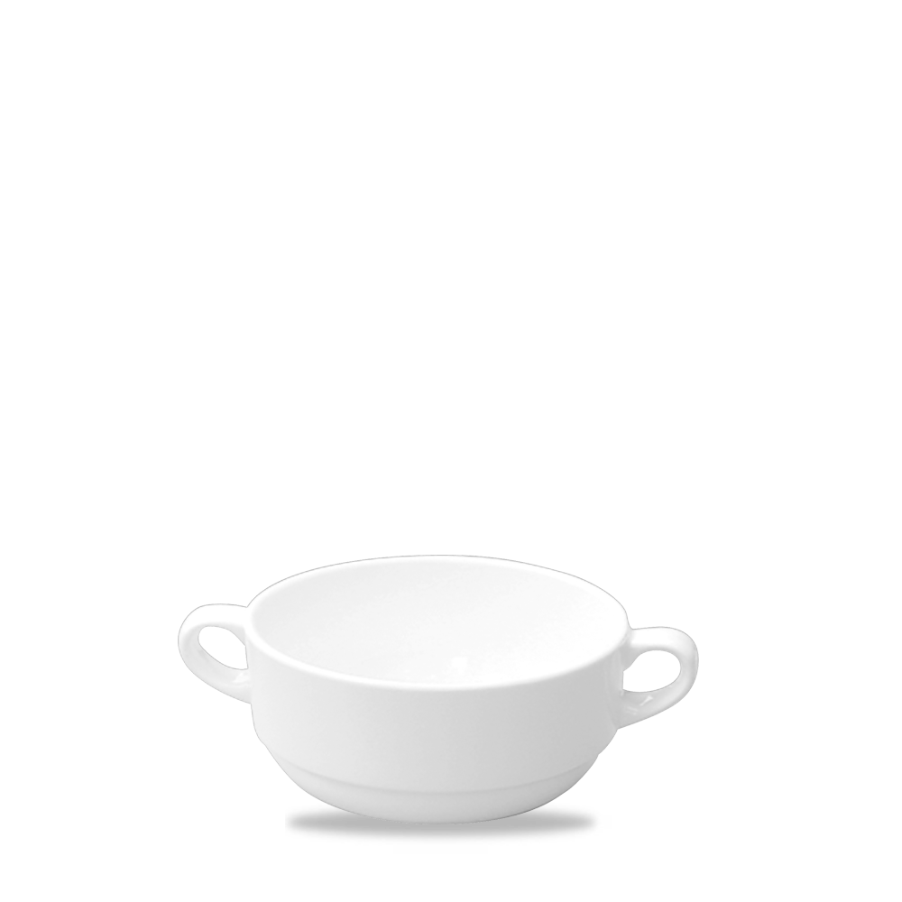Alchemy White Handled Consomme / Soup Bowl 10oz