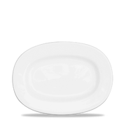 Churchill Alchemy White Rimmed Oval Plate 8"