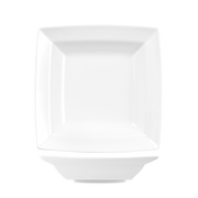 Alchemy Energy White Square Pasta Bowl 10" - Elevate Your Buffet Style