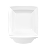 Alchemy Energy White Square Pasta Bowl 10" - Elevate Your Buffet Style