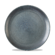 Astro Metallic Blue Evolve Porcelain Coupe Plate 10.25"