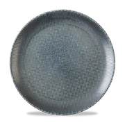 Astro Metallic Blue Evolve Porcelain Coupe Plate 11.25"