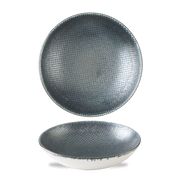 Astro Metallic Blue Evolve Porcelain Coupe Bowl 7.25"