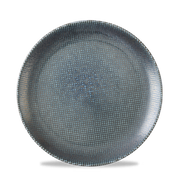 Astro Metallic Blue Evolve Porcelain Coupe Plate 8.67"