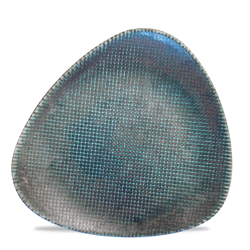 Astro Metallic Blue Lotus Porcelain Plate 10"