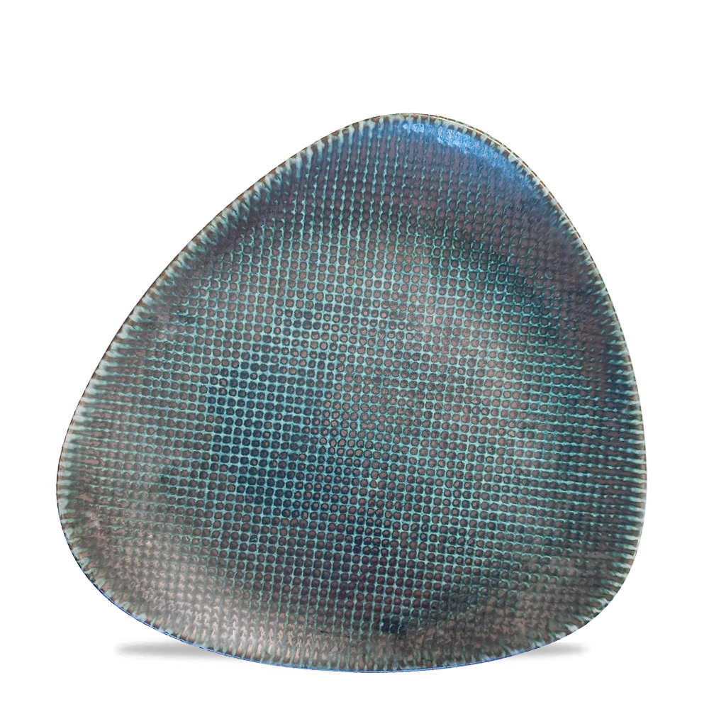 Astro Metallic Blue Lotus Porcelain Plate 9"