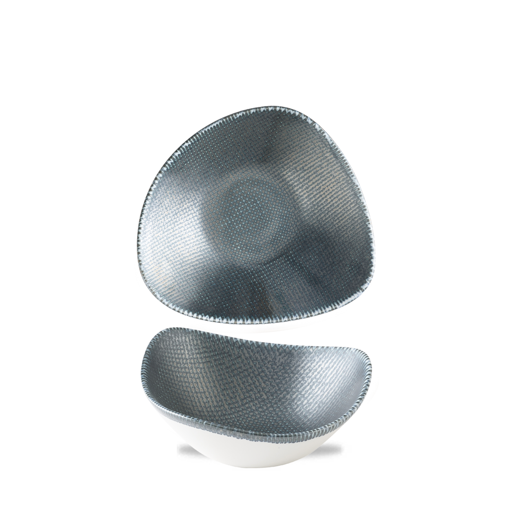 Astro Metallic Blue Lotus Porcelain Bowl 7"