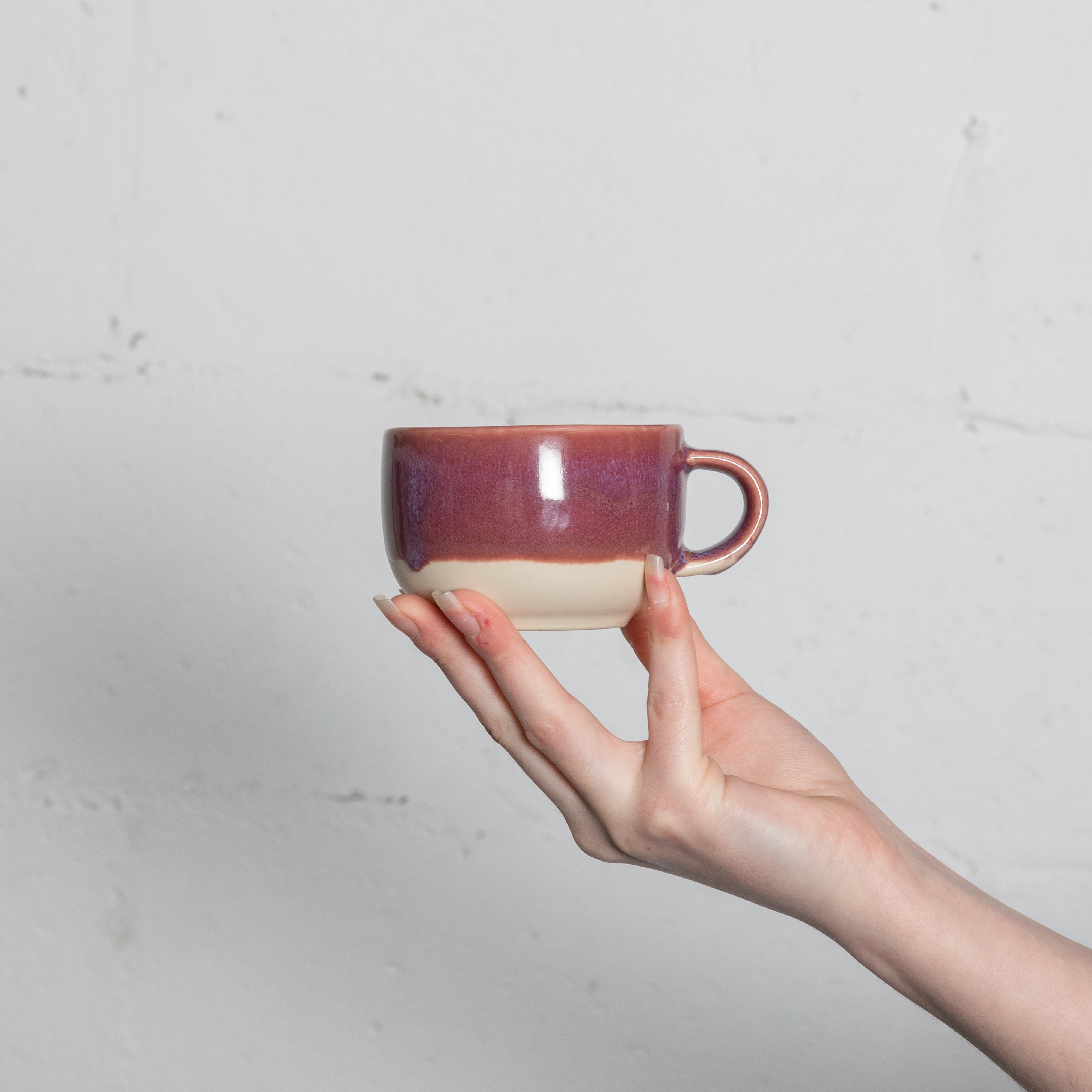 Californian Purple Shoreline Stoneware Cappuccino Mug 275ml/9.5oz