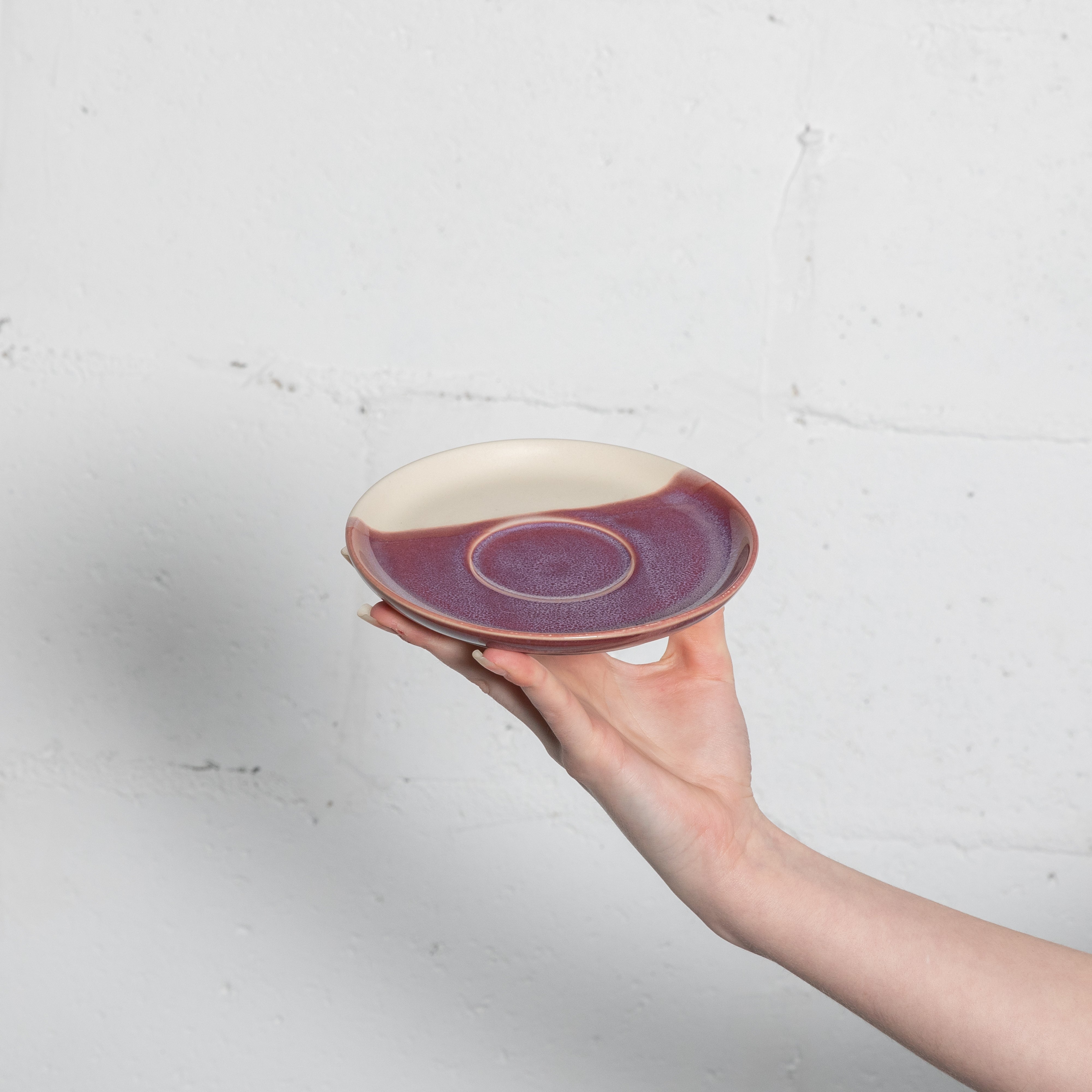 Californian Purple Shoreline Stoneware Cappuccino Saucer 15.5cm Dia