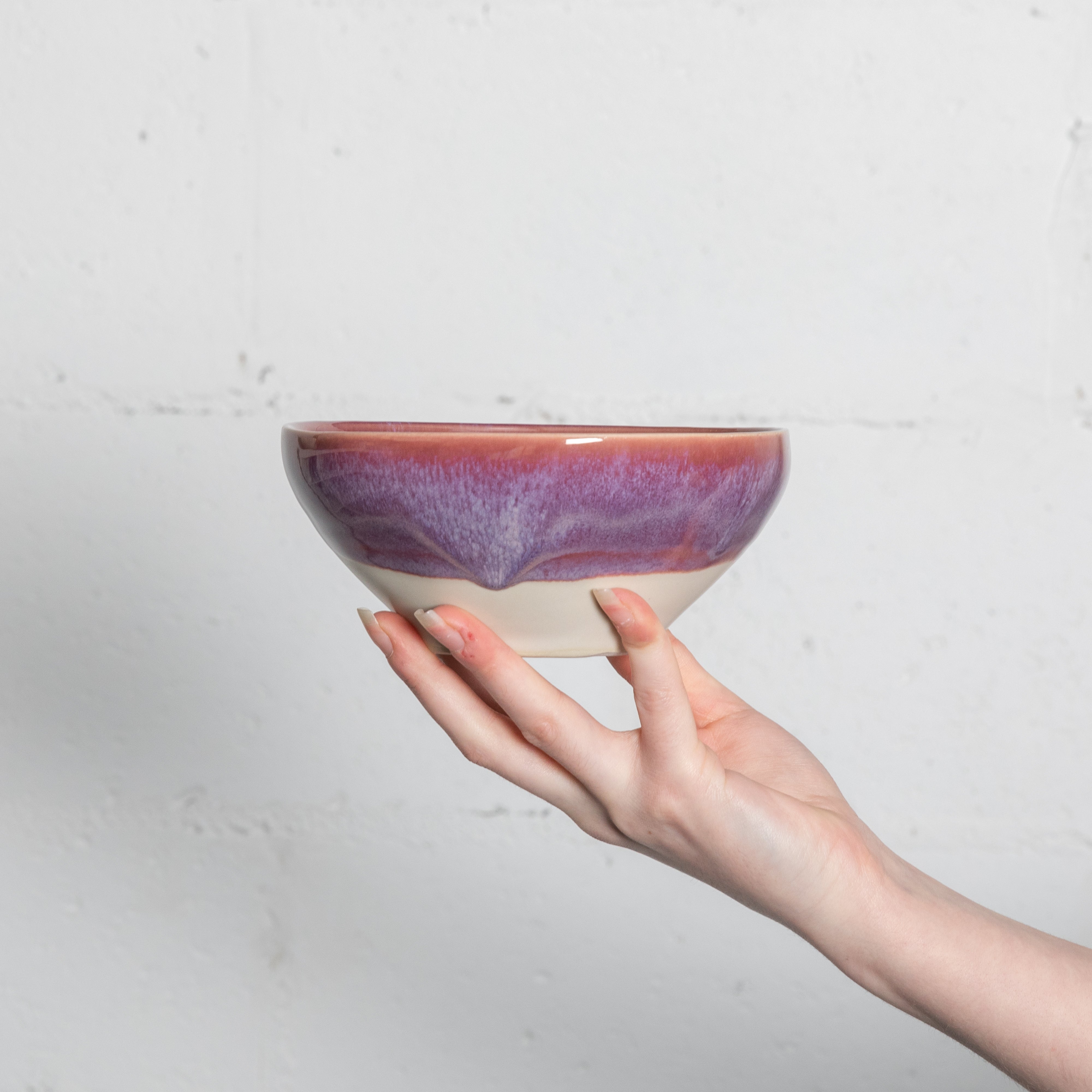 Californian Purple Shoreline Stoneware Organic Bowl 16cm Dia x 7cm H - 650ml/22oz