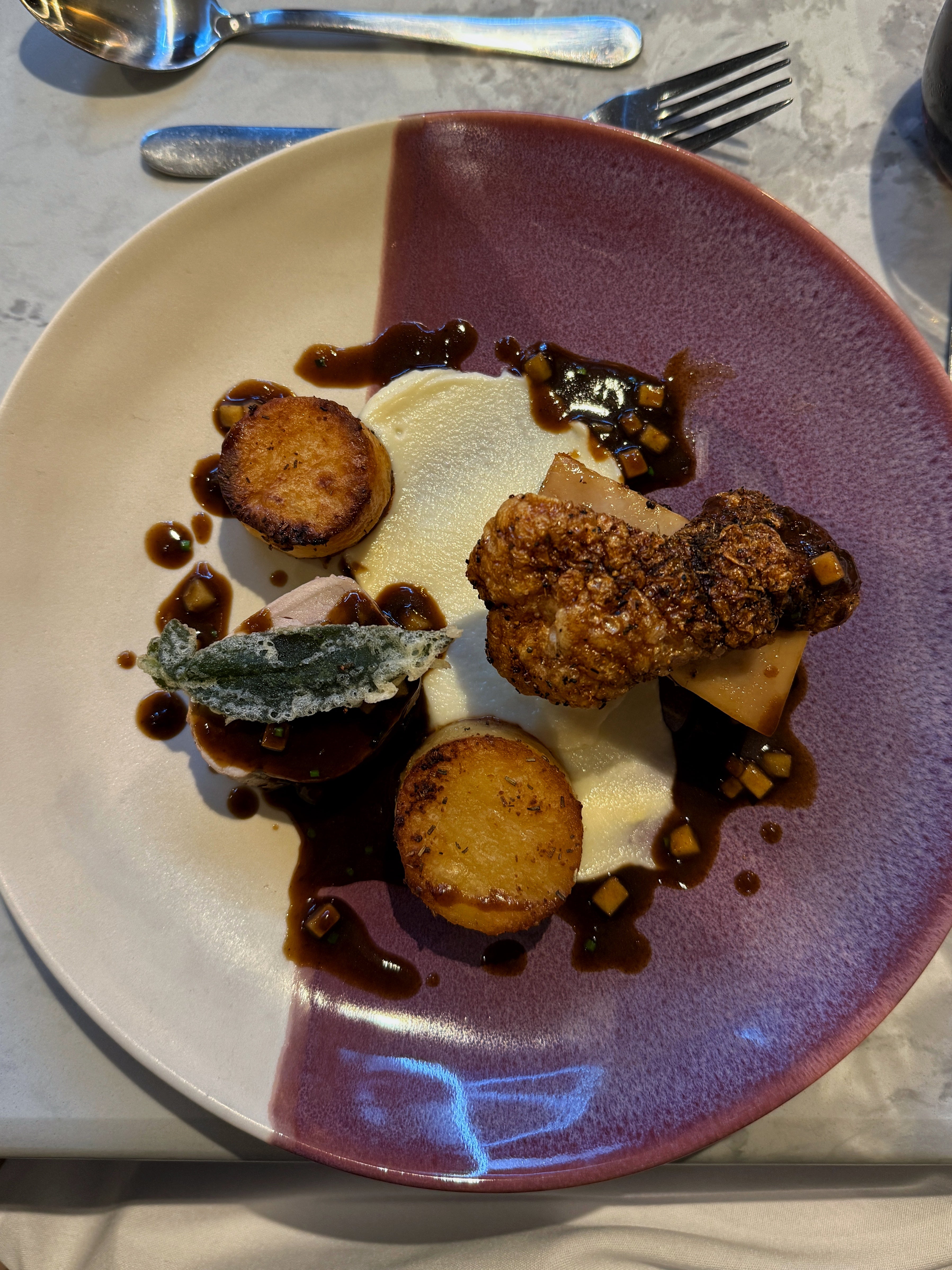 Californian Purple Shoreline Stoneware Mains Plate 27cm Dia