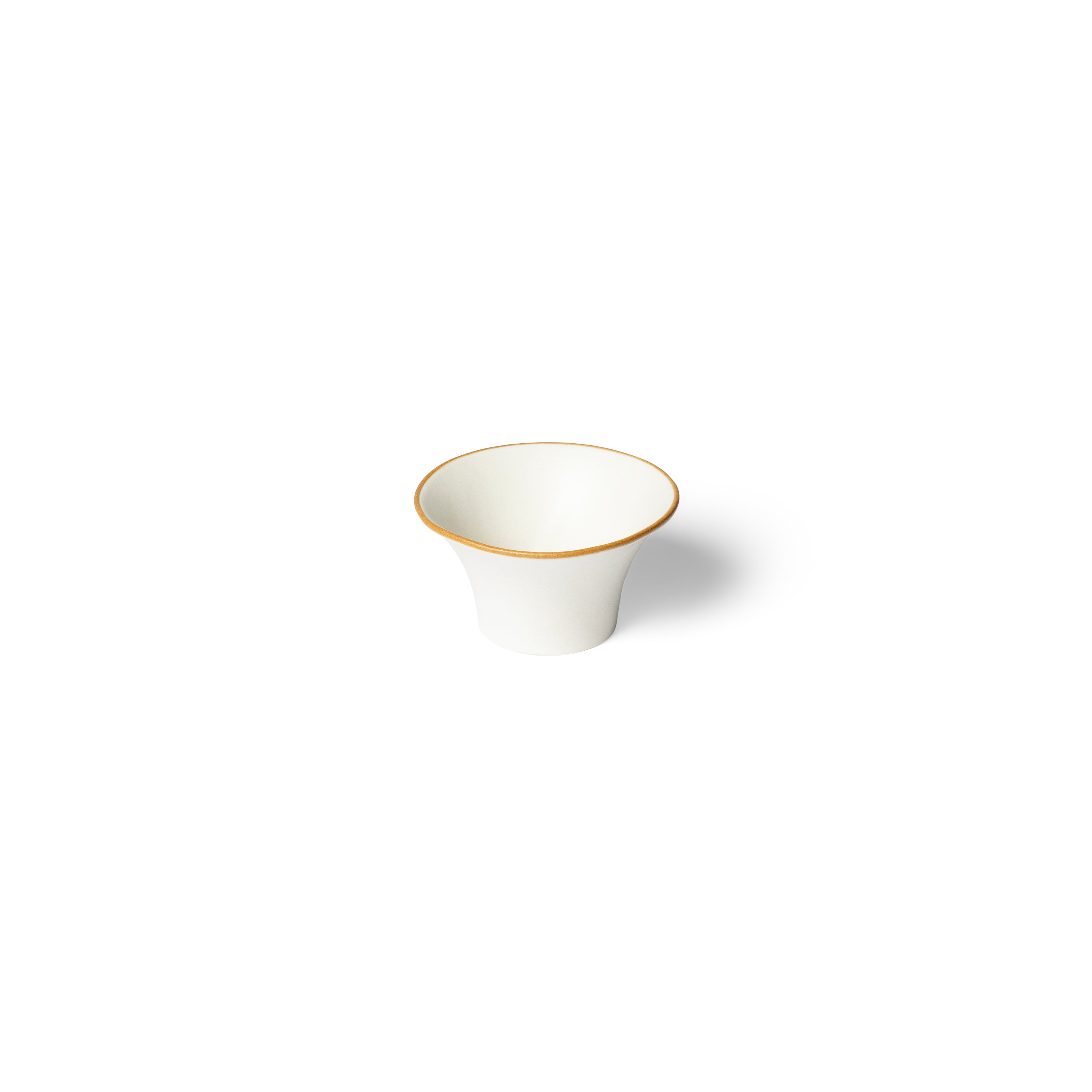 Matte White With Rye Edge 12.5cm Flared Bowl