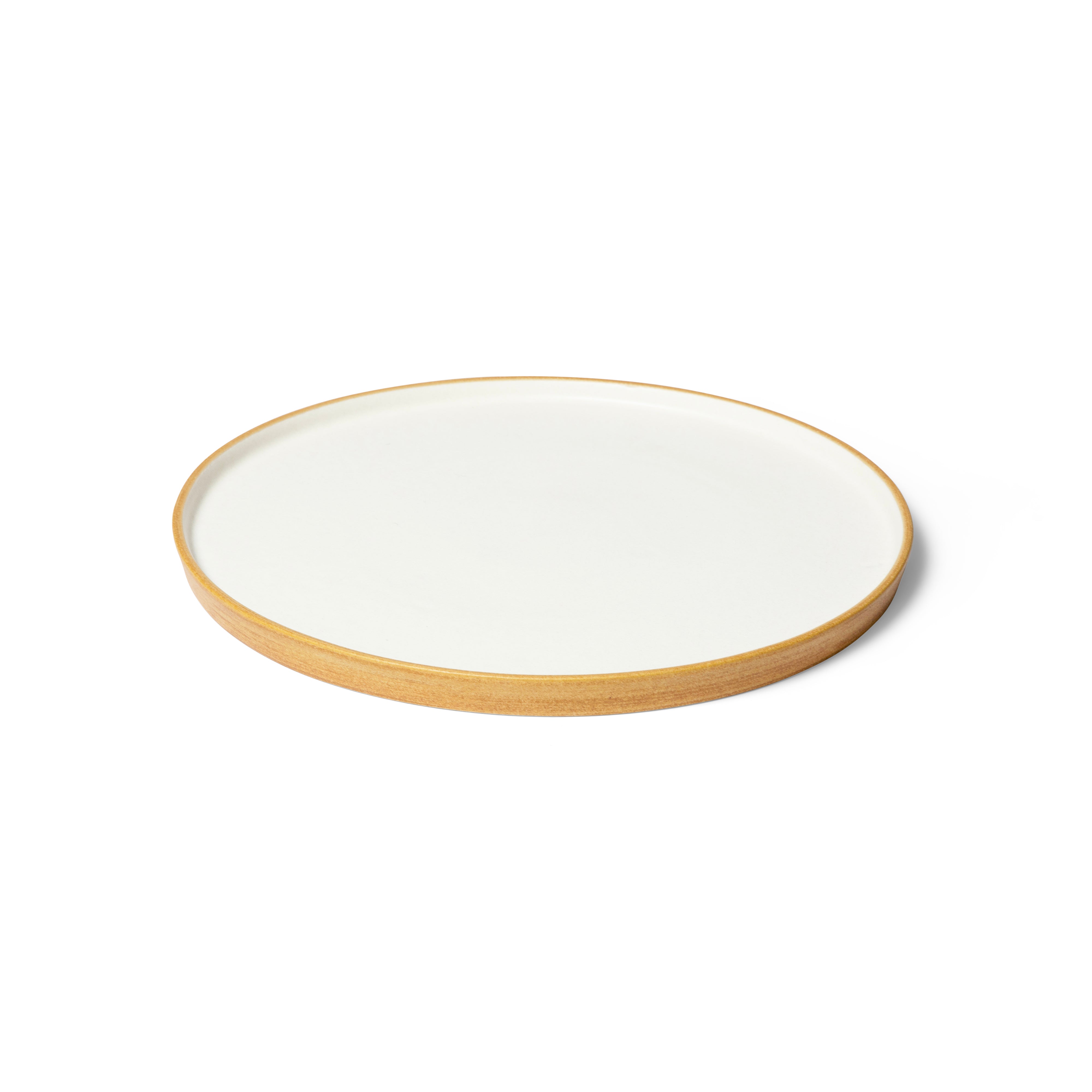 Matte White With Rye Edge 30cm Large Flat Plate