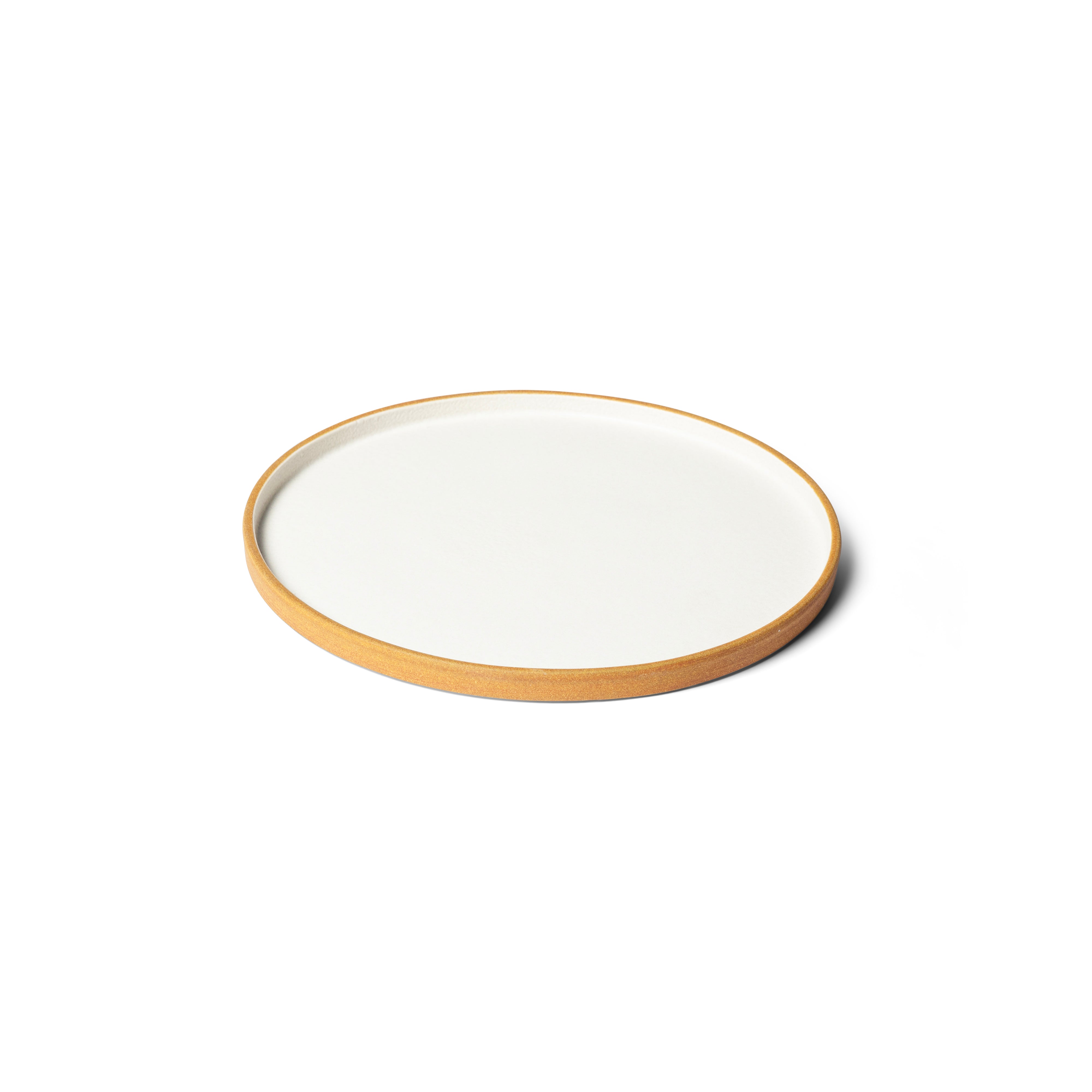 Matte White With Rye Edge 23.5cm Flat Dinner Plate