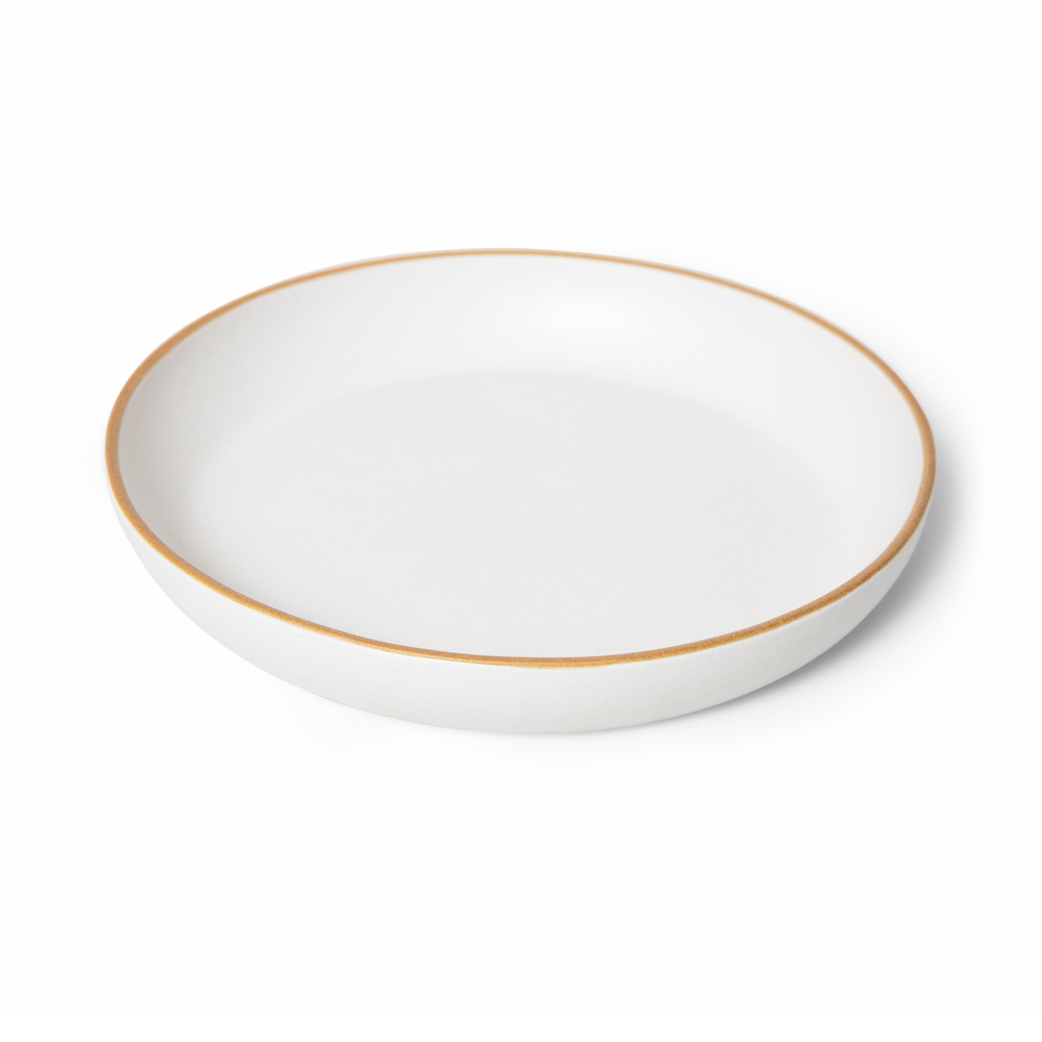 Matte White With Rye Edge 25cm Large Coupe Dish