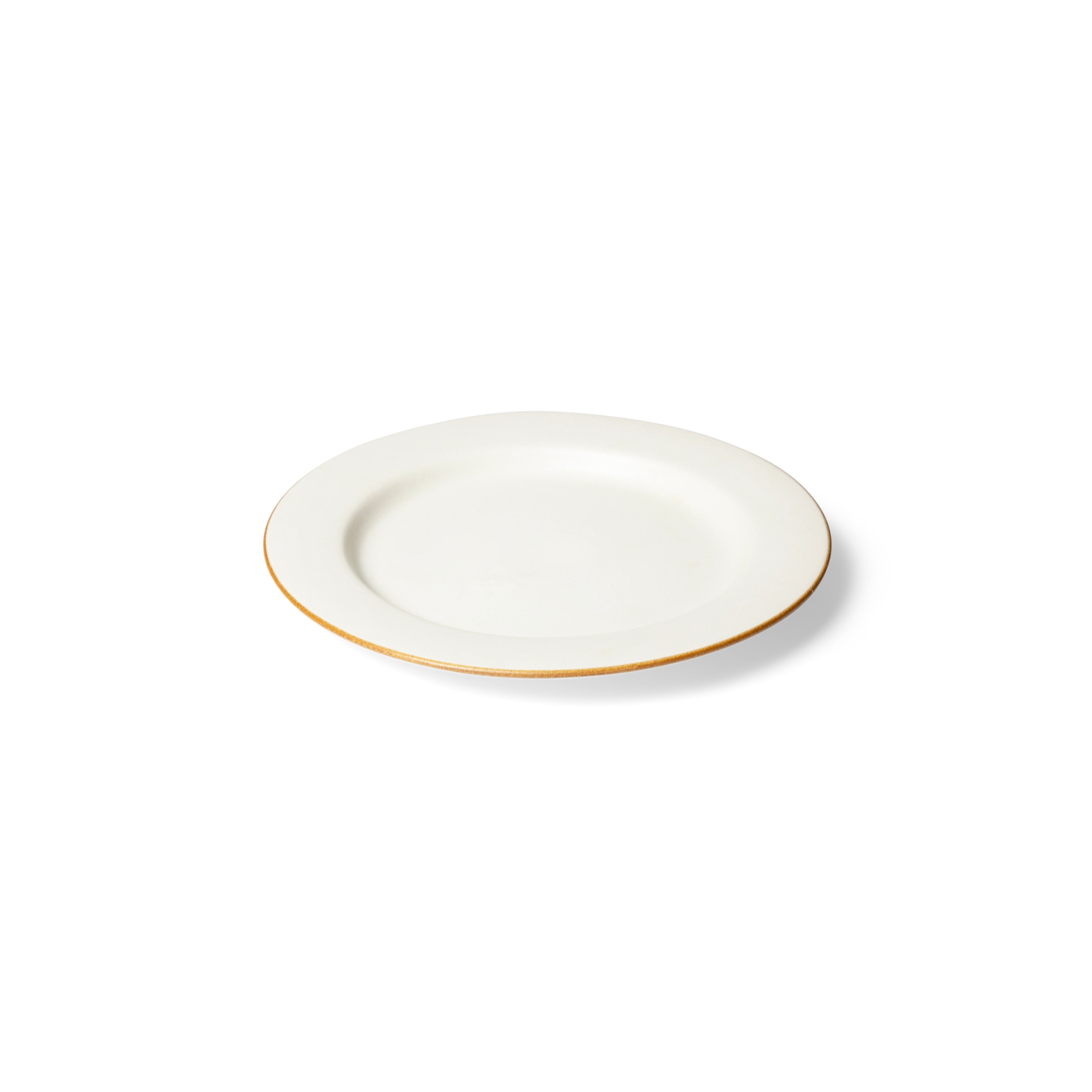 Matte White With Rye Edge 29cm Round Mains Plate