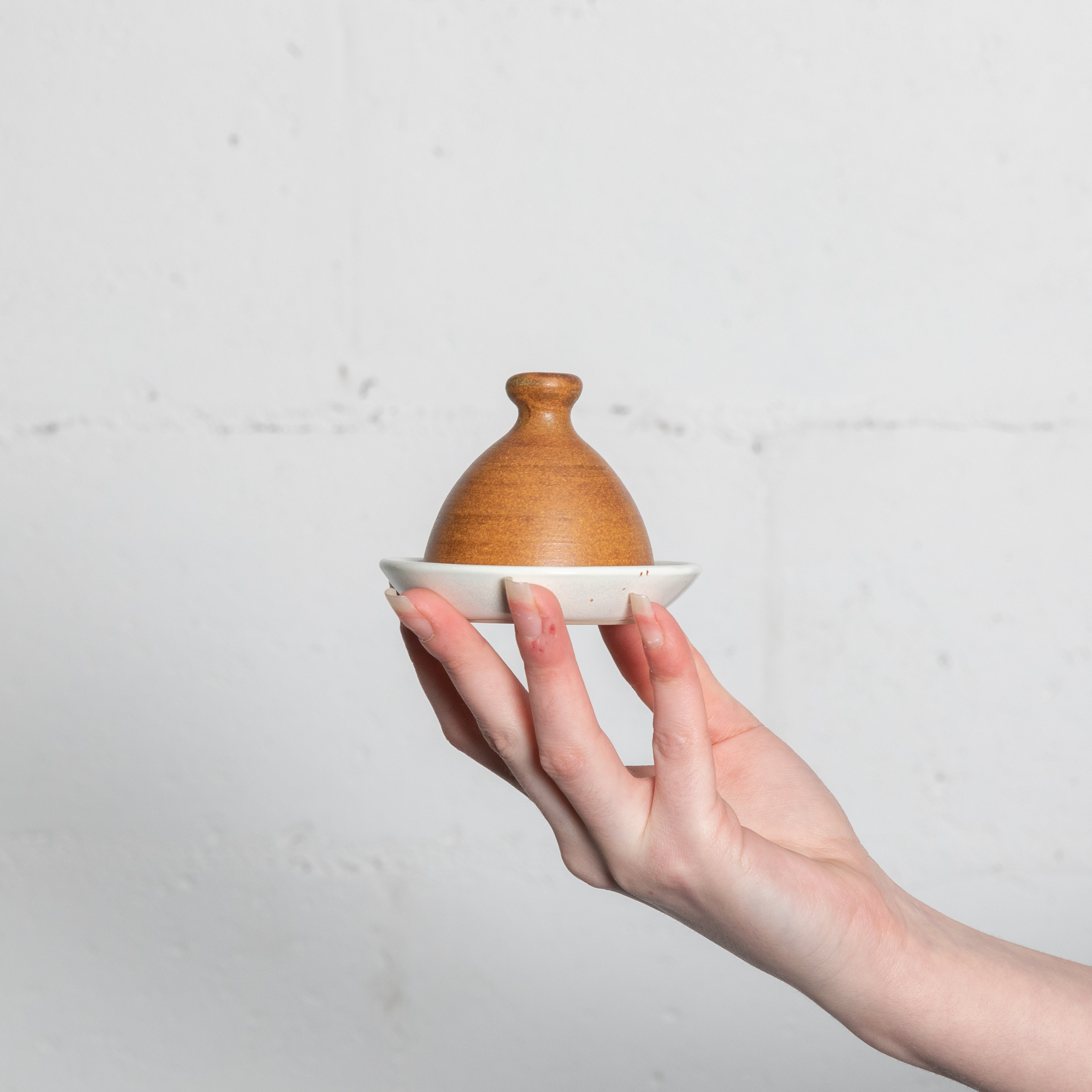 Vanilla Speckled Butter Dish With Hazelnut Cloche