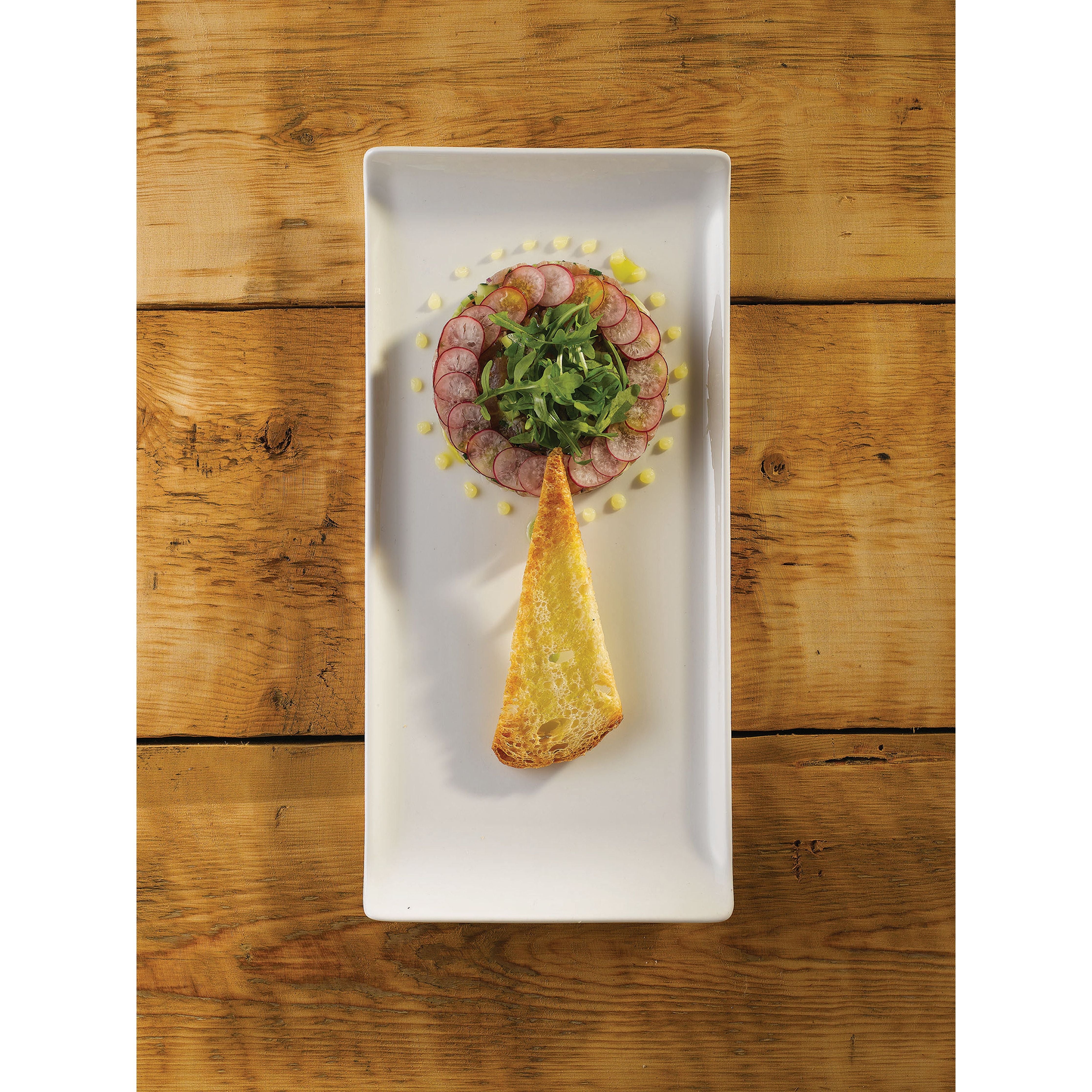 Alchemy Balance White Rectangular Buffet Tray 12"