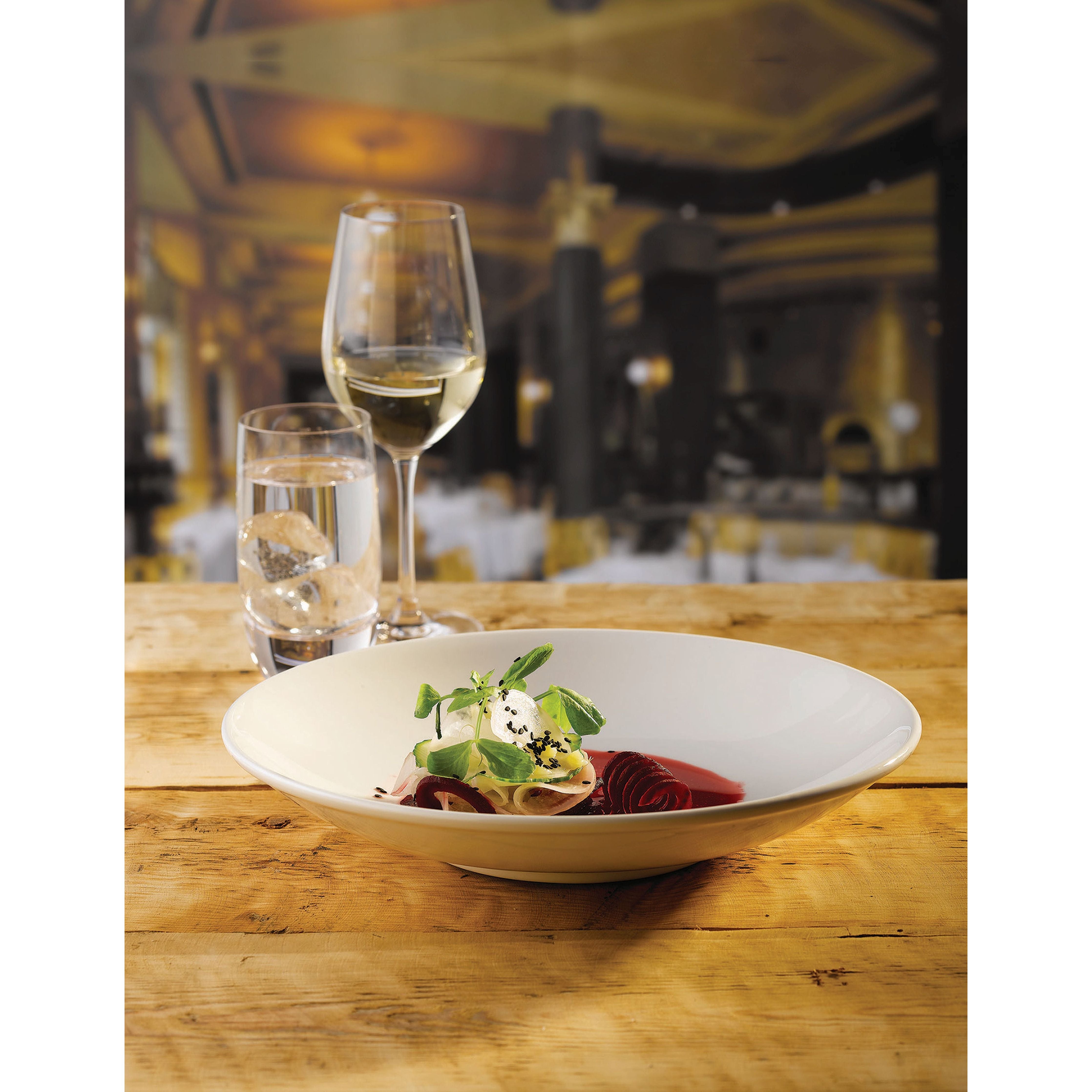 Alchemy Balance White Coupe Buffet Bowl 15.25"