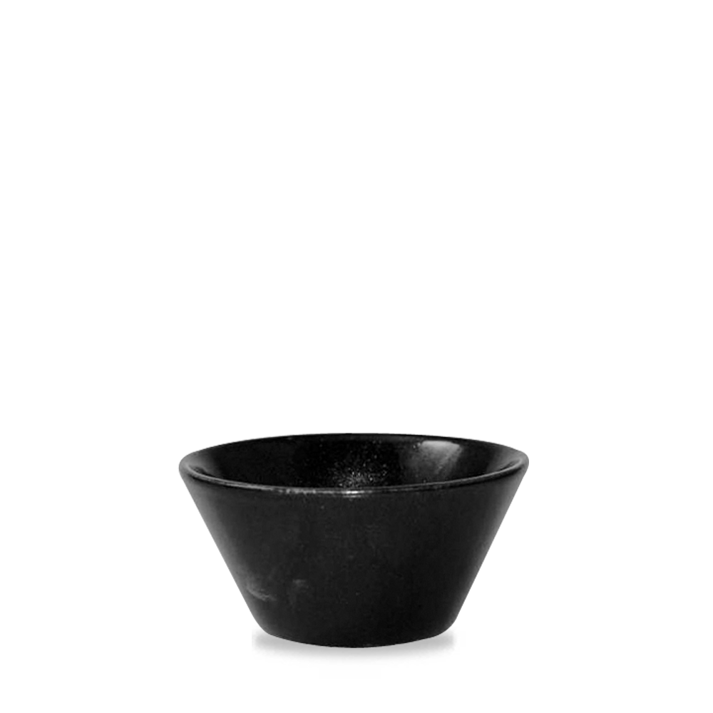 Bit On The Side Porcelain Metallic Black Onyx Zest Snack Bowl 10oz