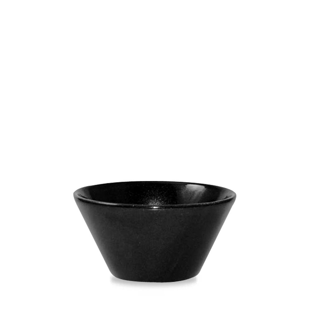 Bit On The Side Porcelain Metallic Black Onyx Zest Snack Bowl 12oz