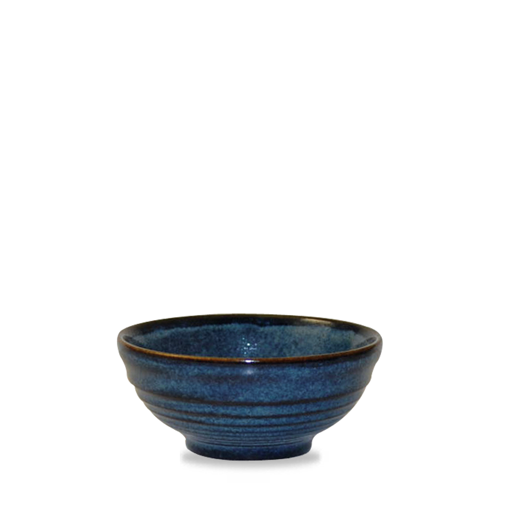 Bit On The Side Porcelain Sapphire Ripple Snack Bowl 10oz