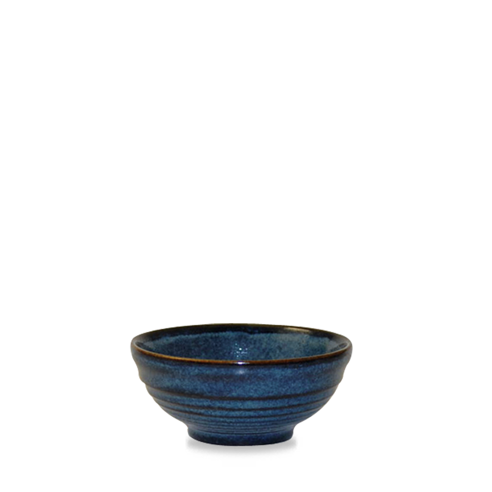 Bit On The Side Porcelain Sapphire Ripple Snack Bowl 6oz