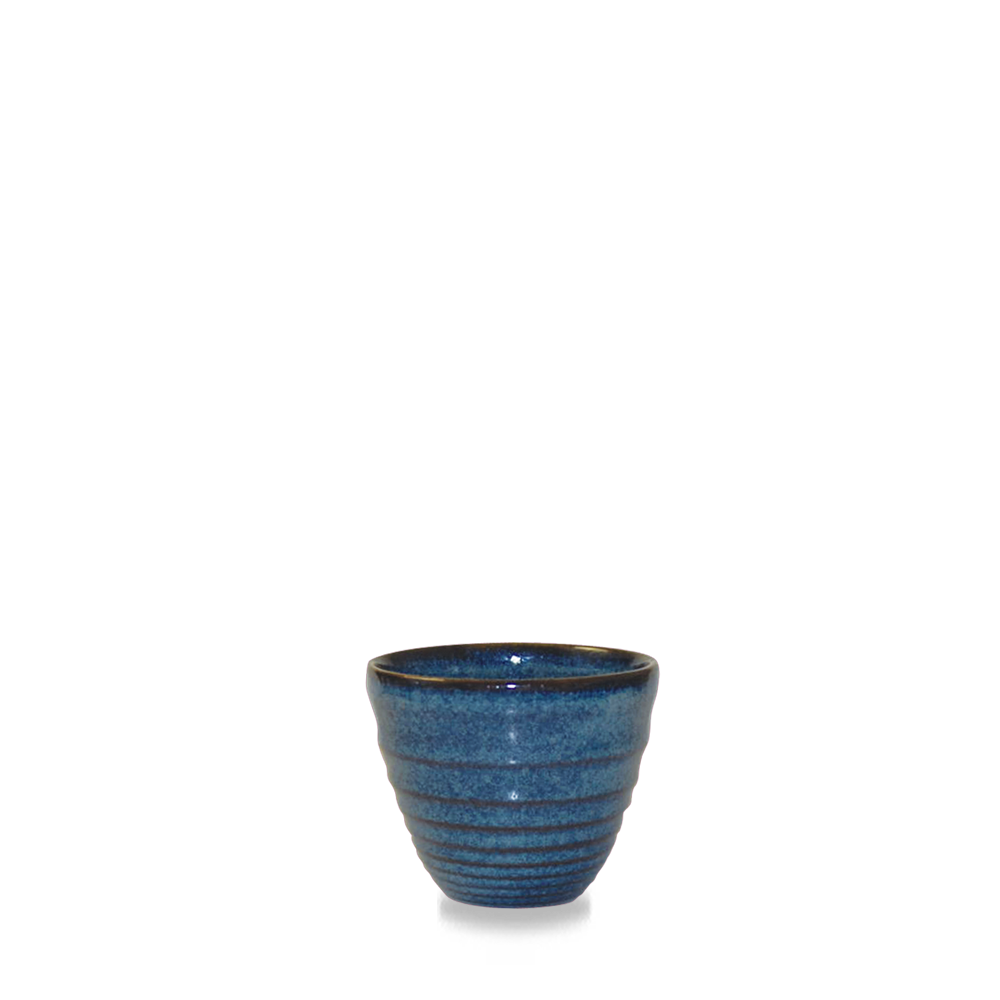 Bit On The Side Porcelain Sapphire Ripple Dipper Pot 2oz