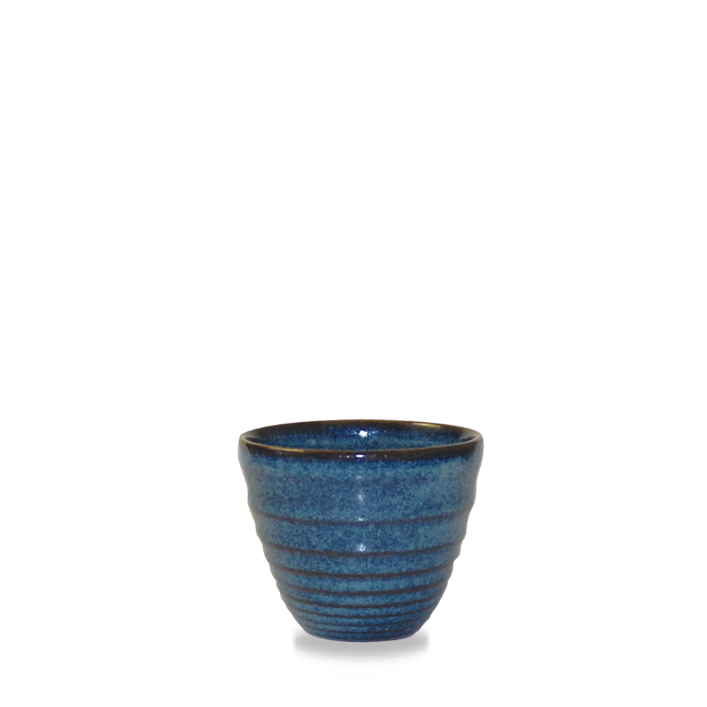 Bit On The Side Porcelain Sapphire Ripple Dipper Pot 4oz