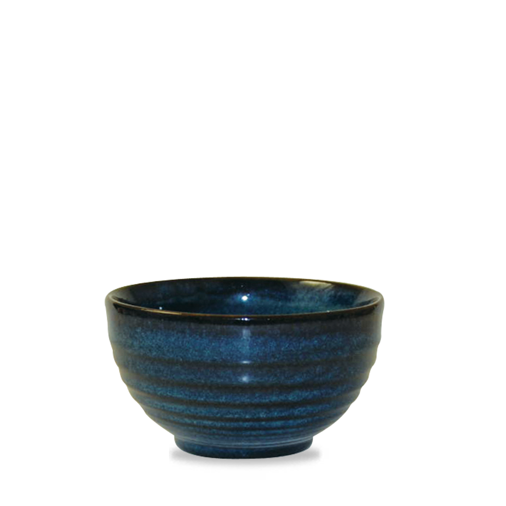 Bit On The Side Porcelain Sapphire Ripple Bowl 20oz