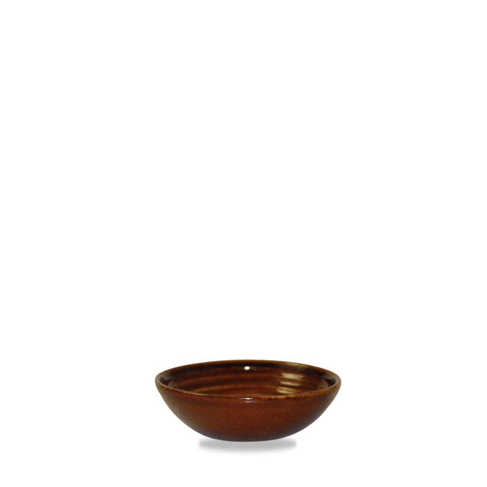 Bit On The Side Porcelain Cinnamon Ripple Dip Dish 5oz
