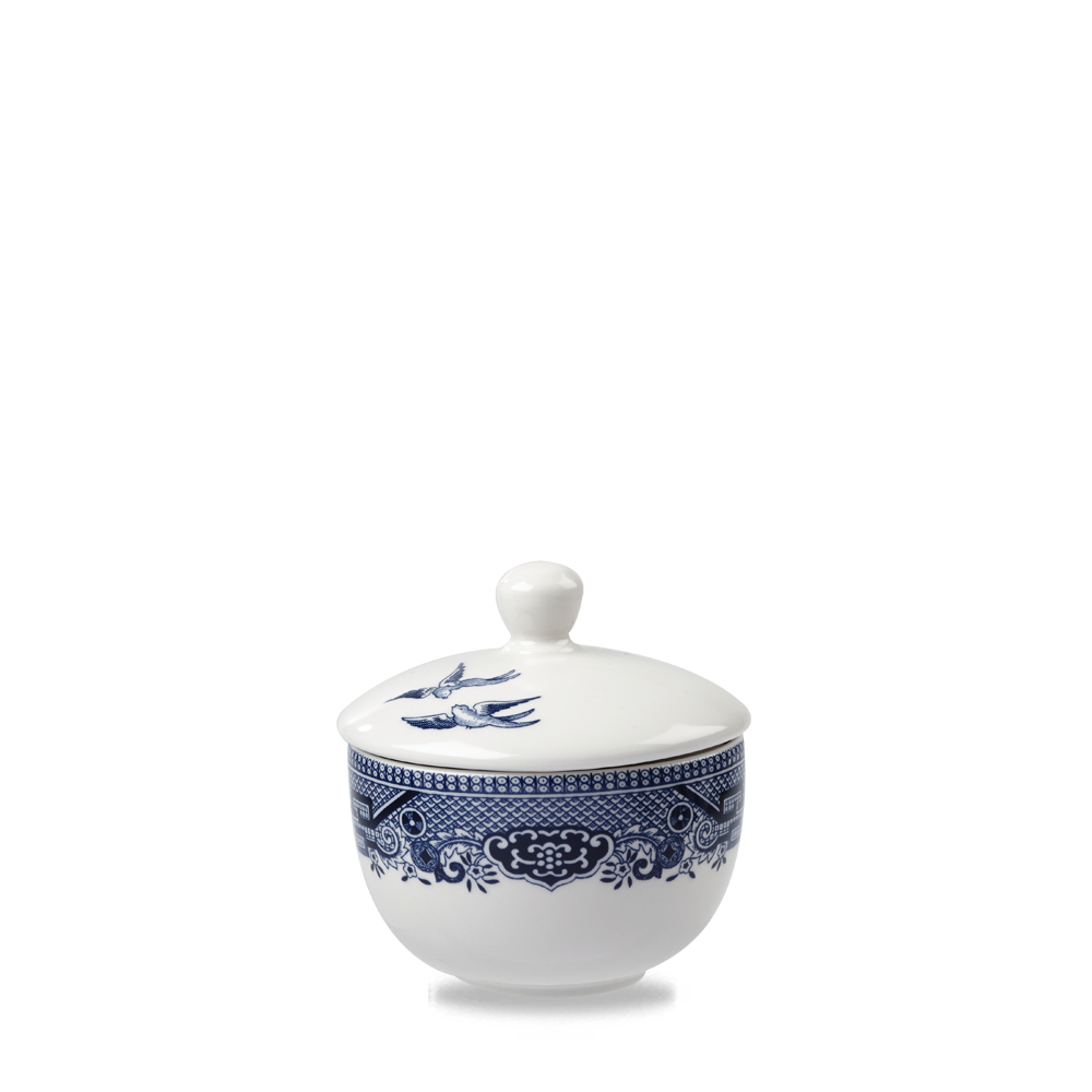 Vintage Prints Blue Willow Sandringham Sugar Bowl