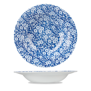 Vintage Prints Victorian Calico Prague Profile Rimmed Soup Bowl