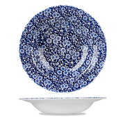 Vintage Prints Victorian Calico Willow Profile Rimmed Soup Bowl 9.75"