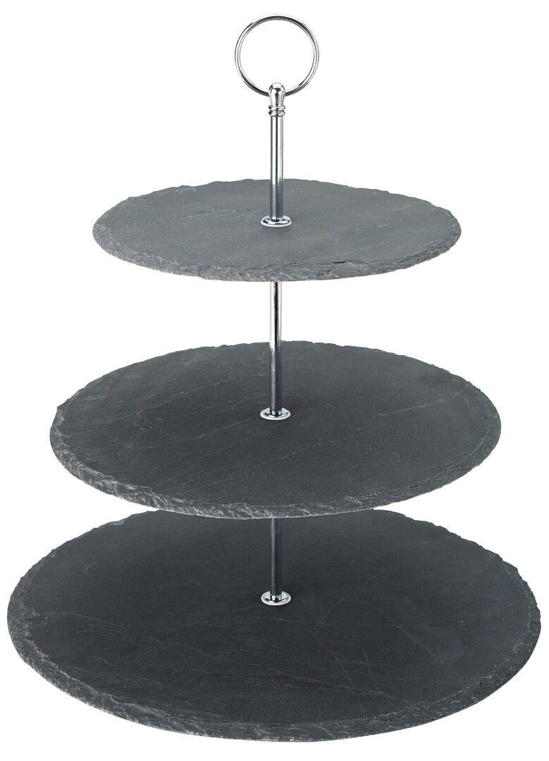 3 Tier Slate Platter 12, 10, 8" (30, 25, 20cm)