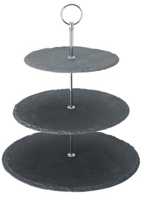 3 Tier Slate Platter 12, 10, 8" (30, 25, 20cm)