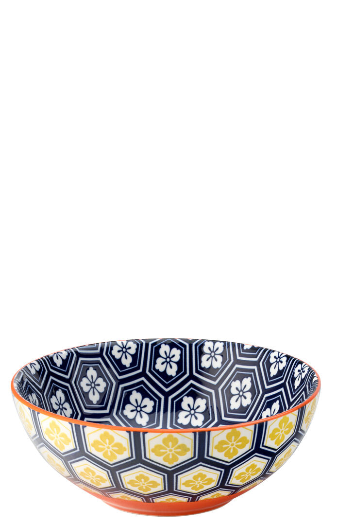 Cadiz Blue & Orange Bowl 6.3" (16cm)