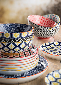 Cadiz Blue & Orange Bowl 6.3" (16cm)
