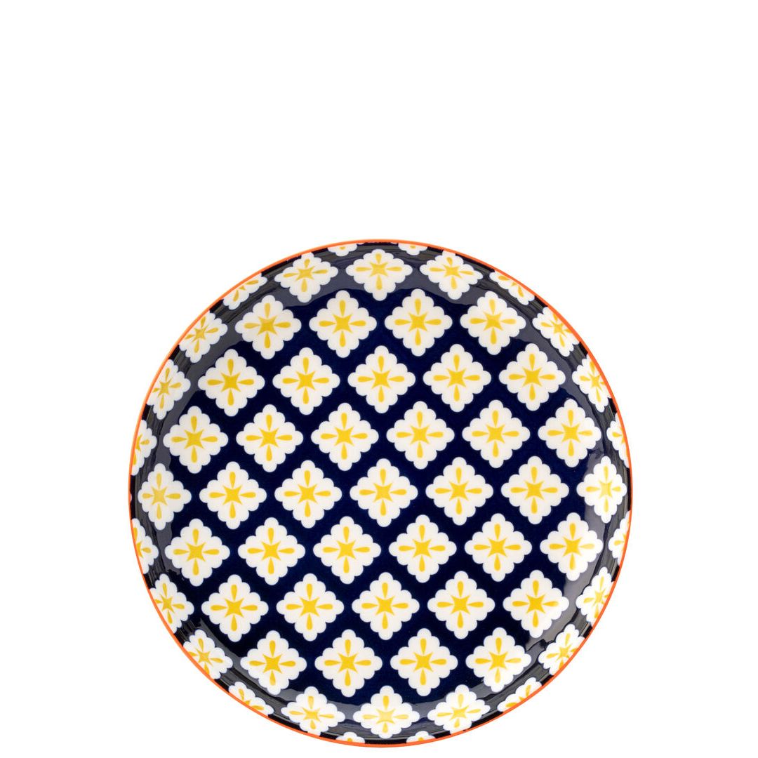 Cadiz Blue & Orange Plate 8" (20cm)