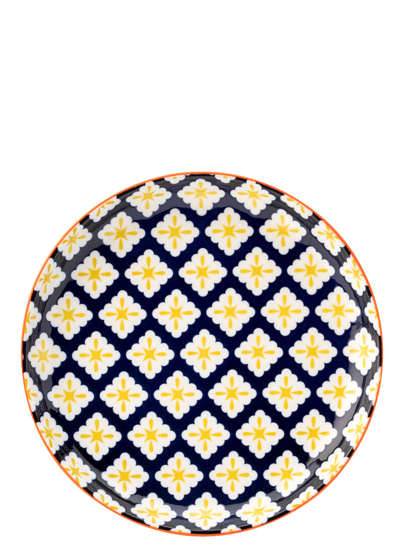 Cadiz Blue & Orange Plate 8" (20cm)