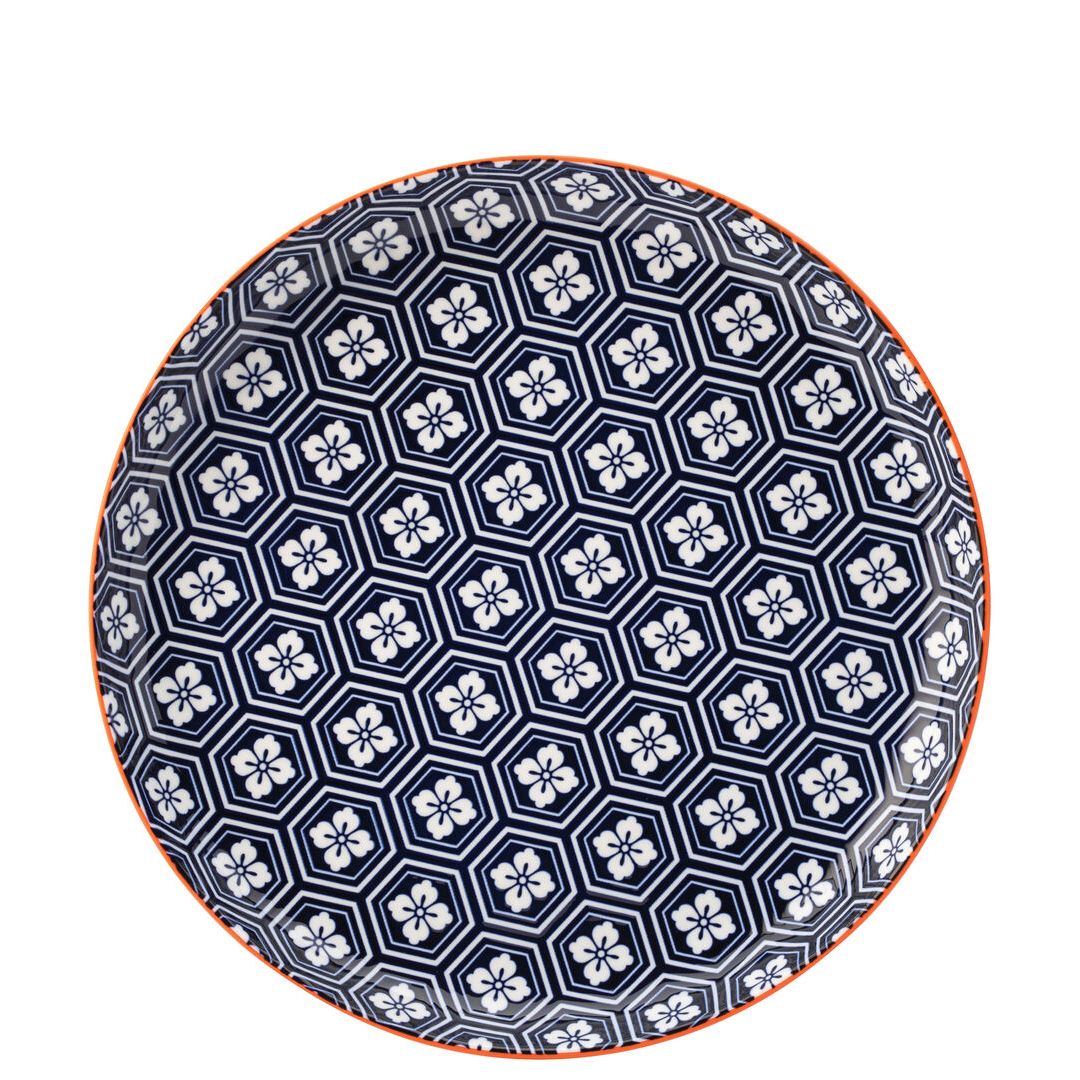 Cadiz Blue & Orange Plate 10.5" (27cm)